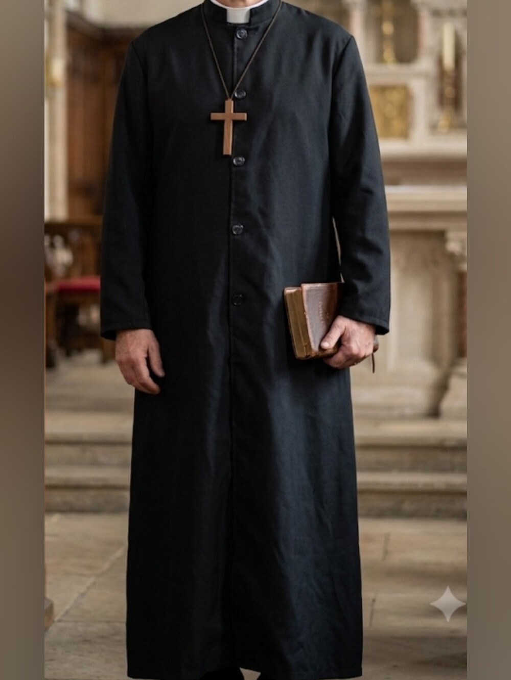 HALLOWEEN CUSTOME..Men's Priest Robe. Size L Single Piece.